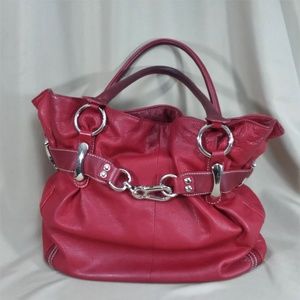 B Makowsky Red Leather bag
